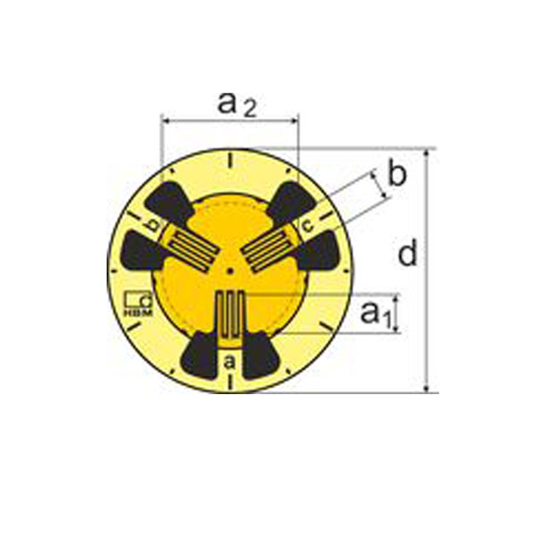 RY7 带焊盘的圆形应变片 RY7 带焊盘的圆形应变片